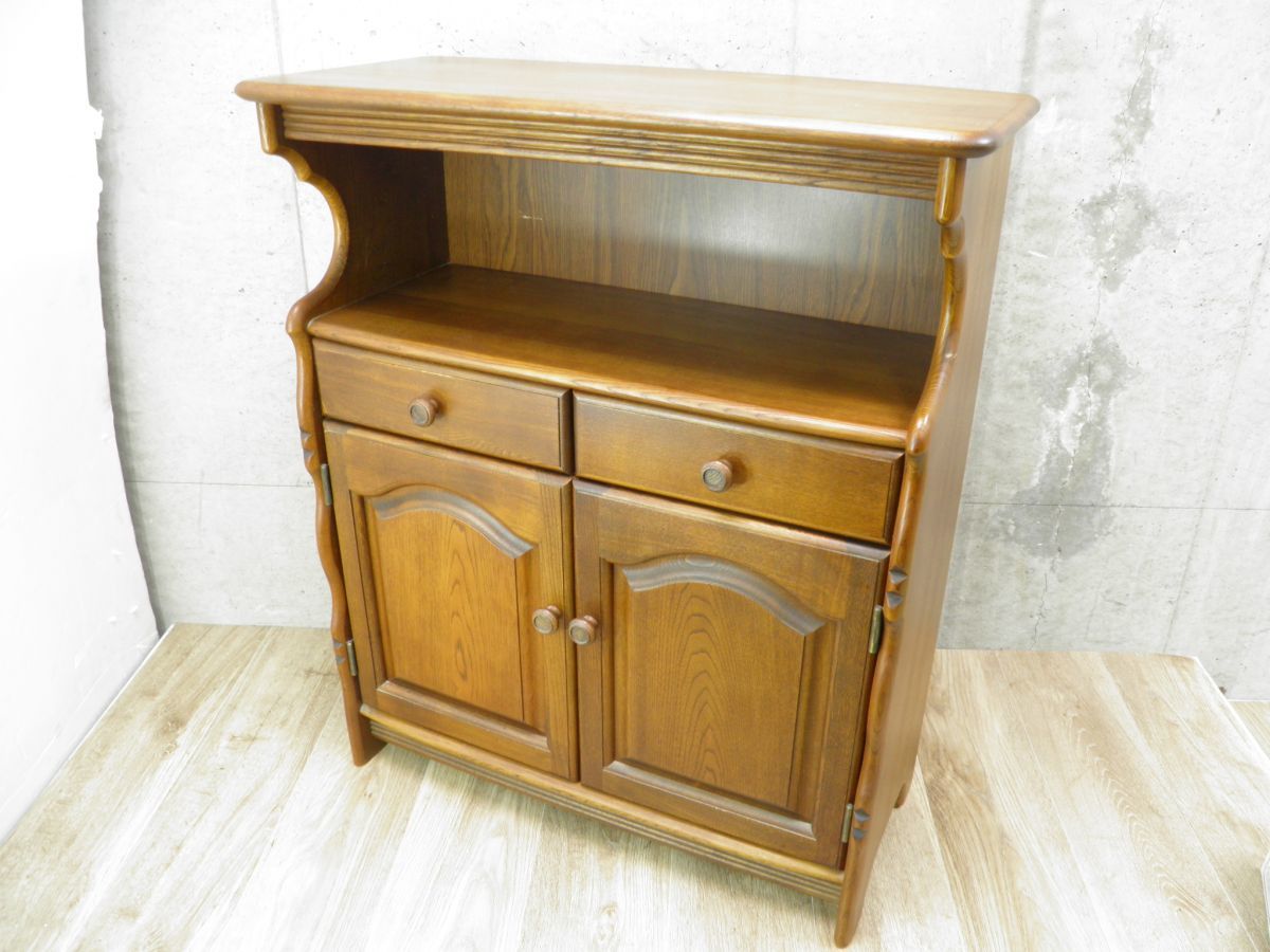 ◇手渡し歓迎 karimoku カリモク コロニアル 電話台 FAX台