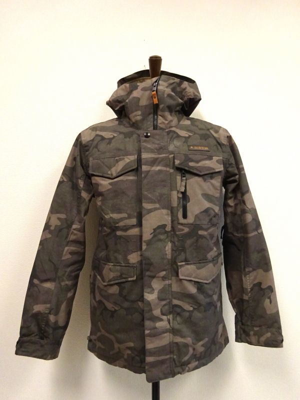 BURTON バートン スノボーウェア 迷彩 フード取外可能 S Burton