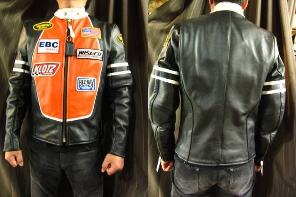 中古】サイズ40 バンソン 別注 RJP シングル ライダース レザー