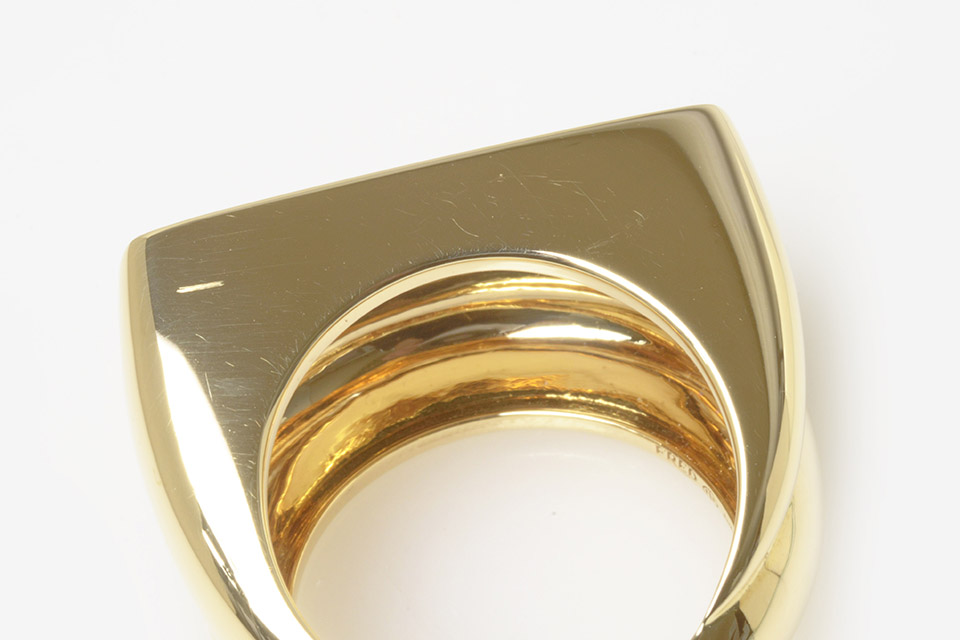 サクセス リング ミディアム ダイヤ K18YG #53 新品同様