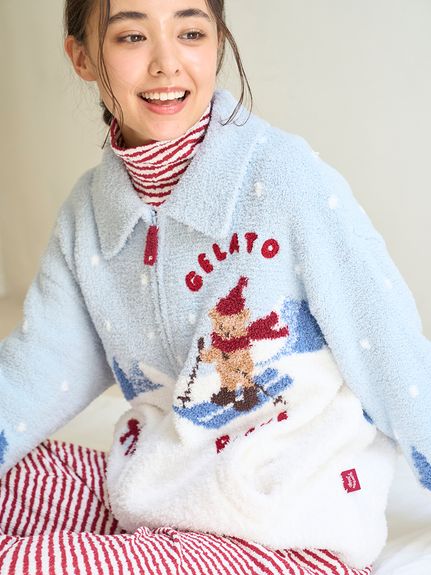 HOLIDAY】スキーベアジャガードカーディガン(カーディガン・ガウン
