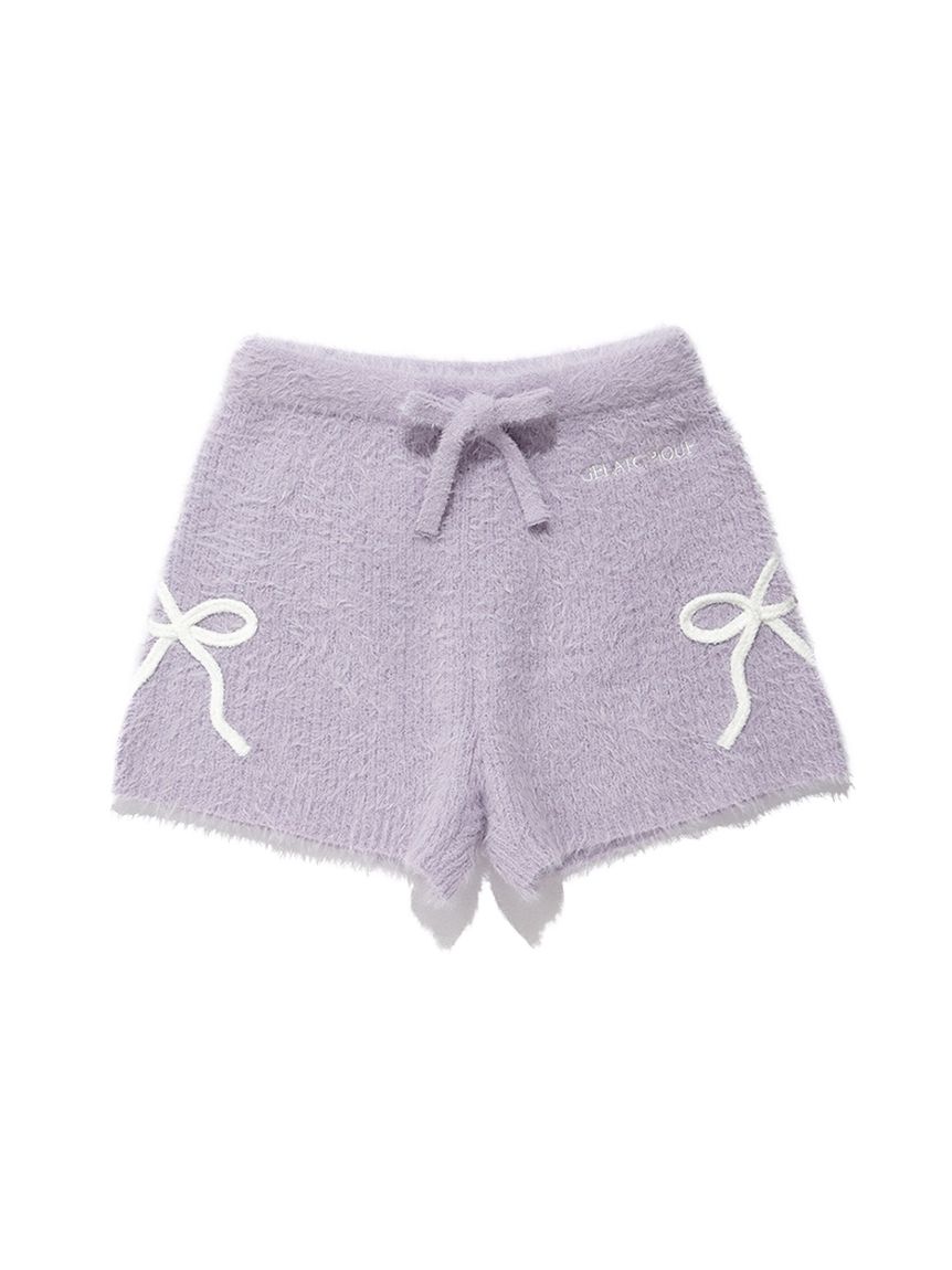 JUNIOR】リボンフェザーカーディガン&ショートパンツセット(トップス