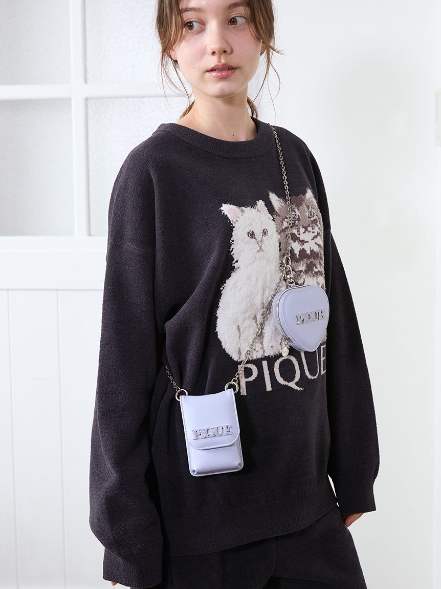 ツインキャットジャガードプルオーバー(ニットプルオーバー)｜ルーム