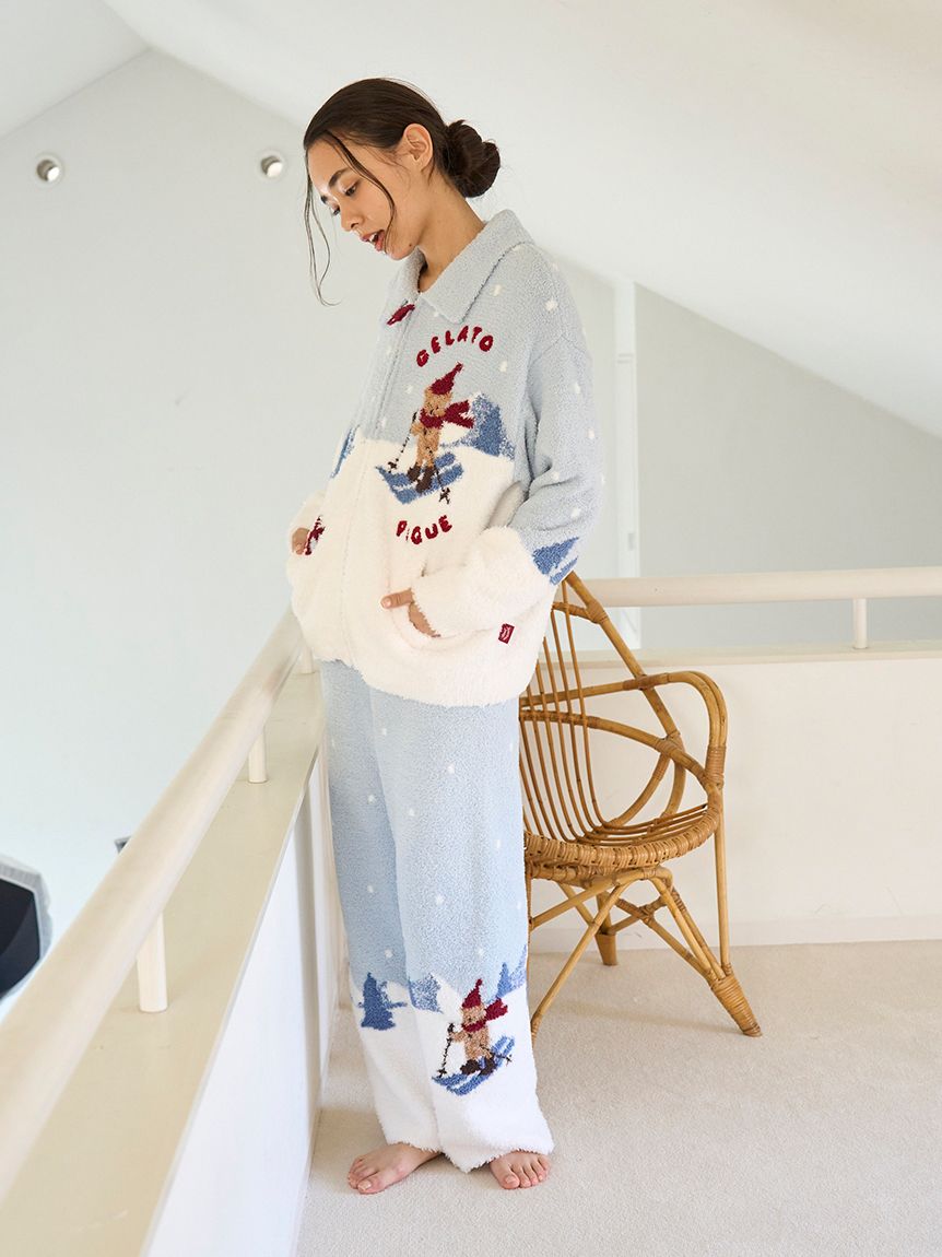 HOLIDAY】スキーベアジャガードカーディガン(カーディガン・ガウン