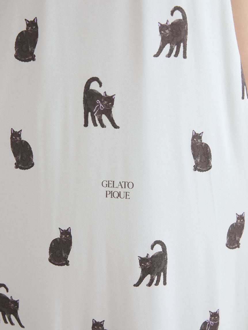 CAT総柄キャミワンピース(ワンピース)｜ルームウェア・パジャマ通販の