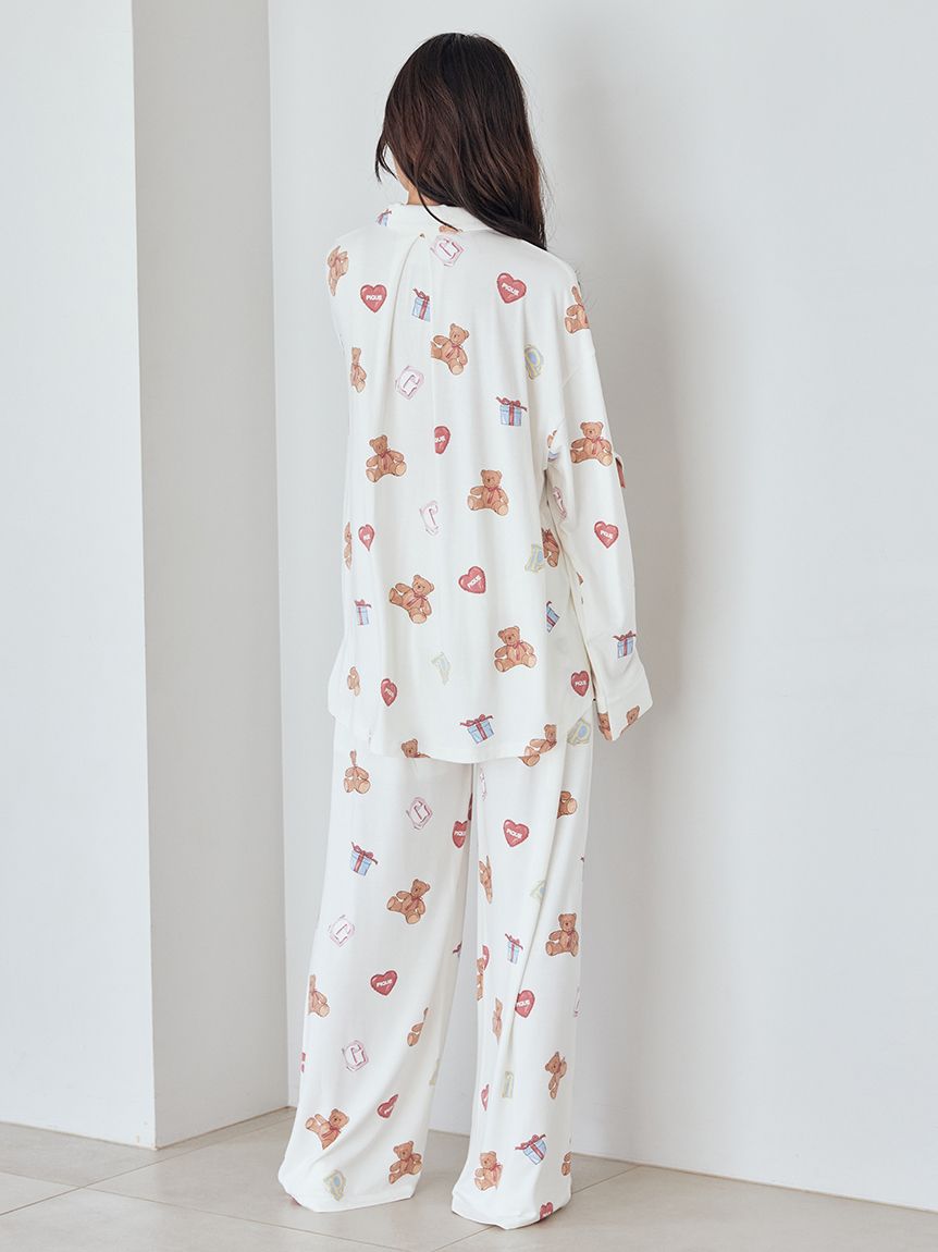 フェイバリット総柄ロングパンツ(ロングパンツ)｜ルームウェア