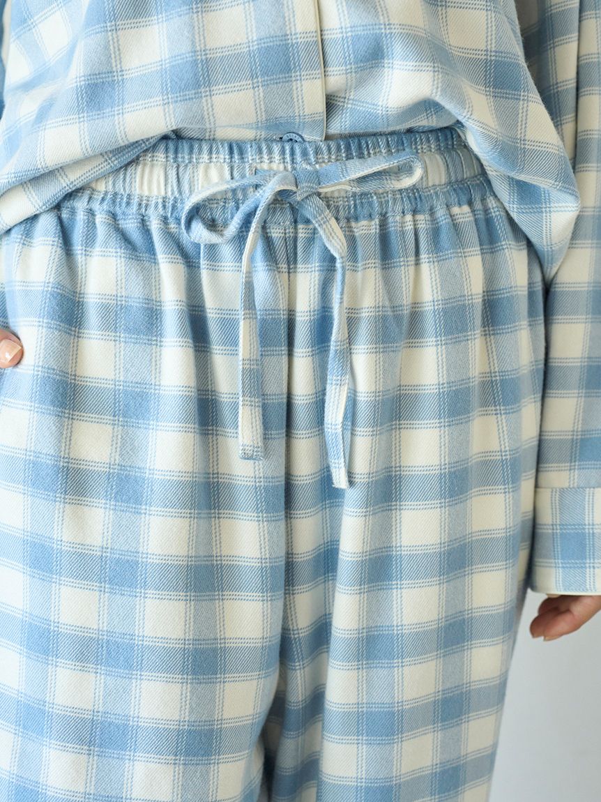 プレッピーネルチェックロングパンツ(ロングパンツ)｜ルームウェア