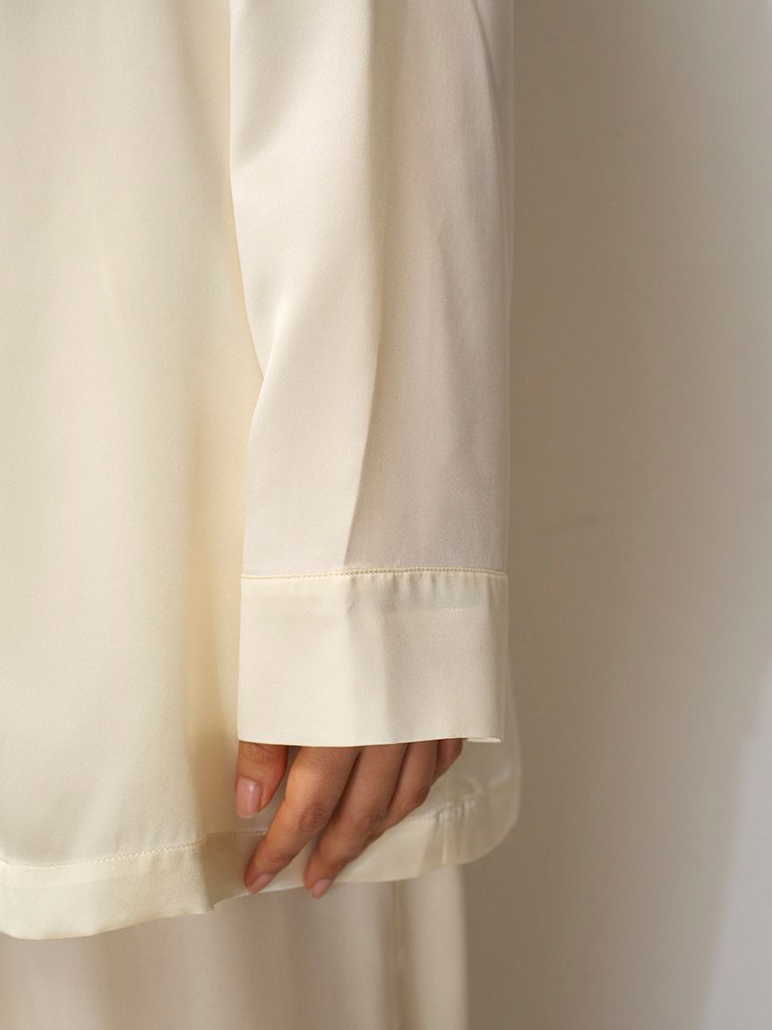 JOEL ROBUCHON】【販路限定】シルクサテンシャツ＆ロングパンツセット