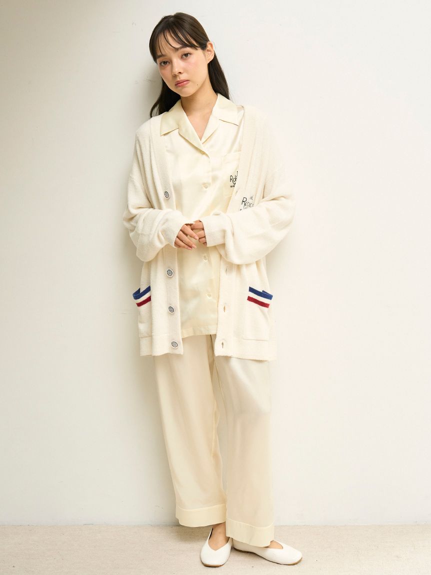 JOEL ROBUCHON】【販路限定】シルクサテンシャツ＆ロングパンツセット