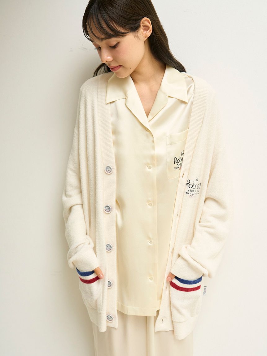 JOEL ROBUCHON】【販路限定】シルクサテンシャツ＆ロングパンツセット