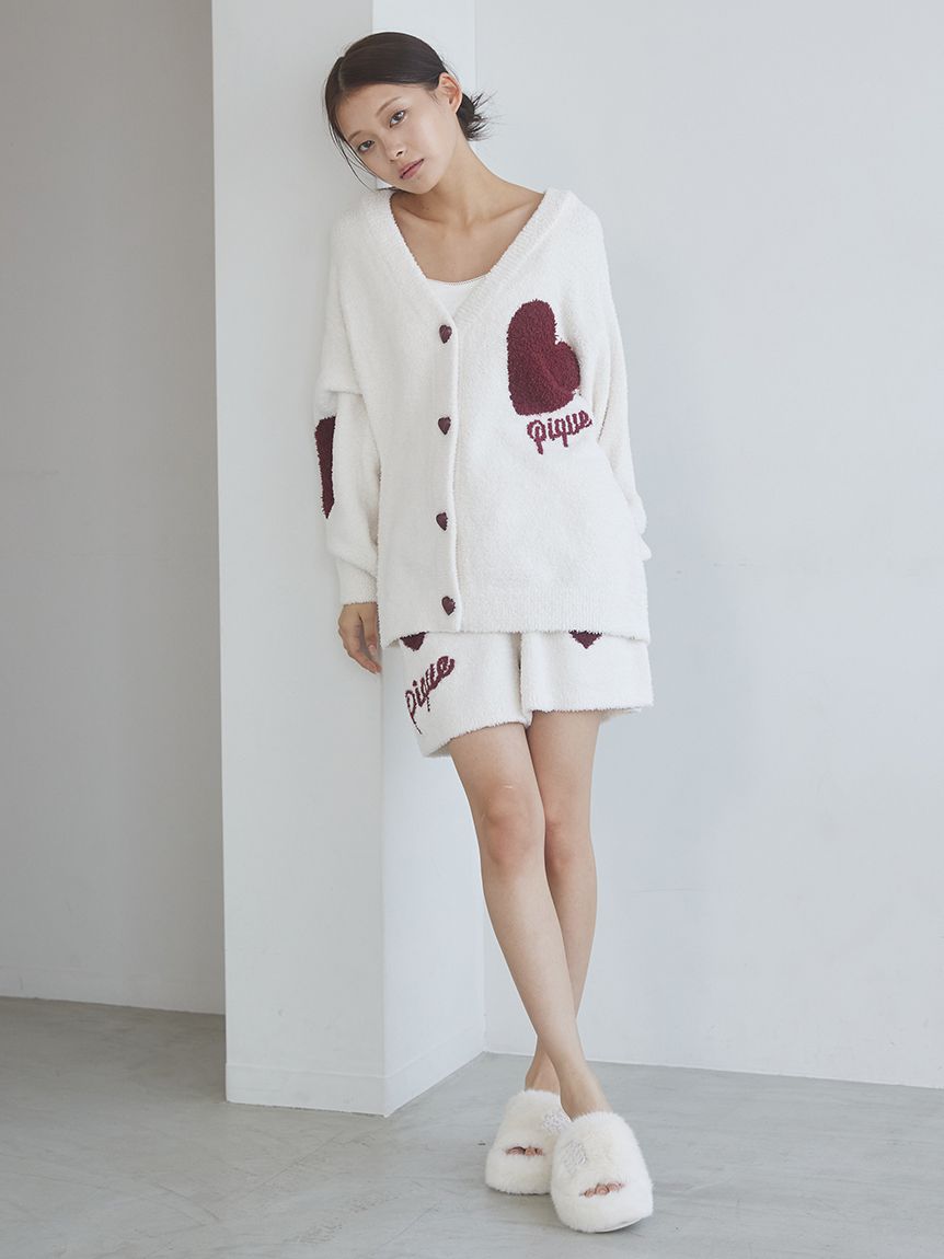 ONLINE限定】【UNISEX】ハートジャガードカーディガン(トップス