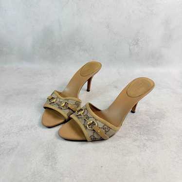 Gucci horsebit monogram heels - Gem