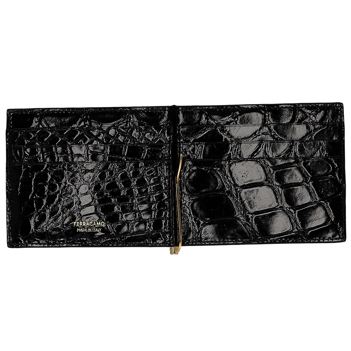 フェラガモ Ferragamo カードケース 名刺入れ マネークリップ付き