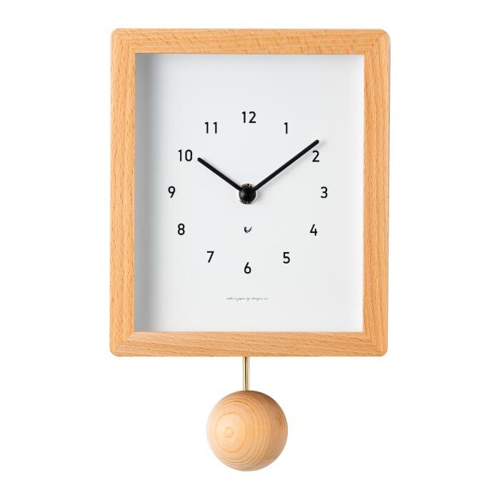 掛け時計 おしゃれ 振り子時計 木製 【選べる特典付】 ブランクロック