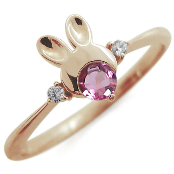 18金 18k 指輪 リング ウサギ アニマルモチーフ ラビット レディース