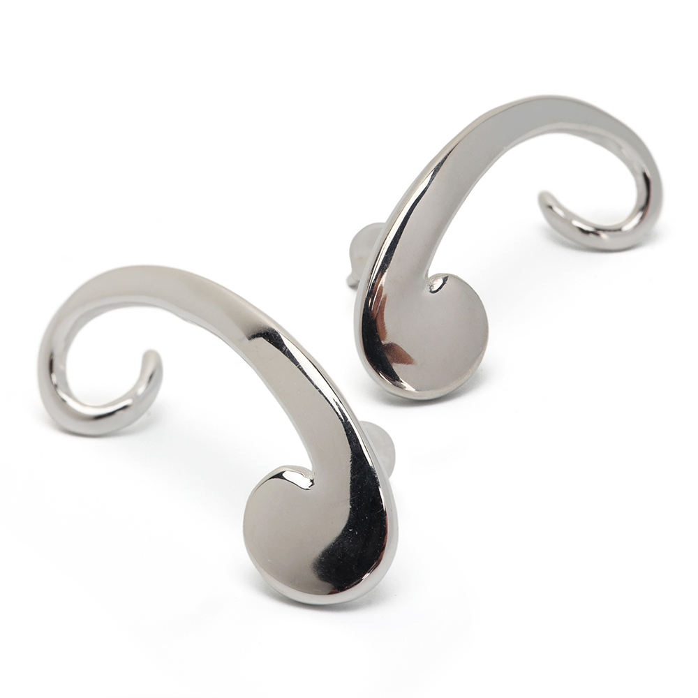 シルバー925 カーブピアス 曲線ピアス シルバーピアス シルバー silver