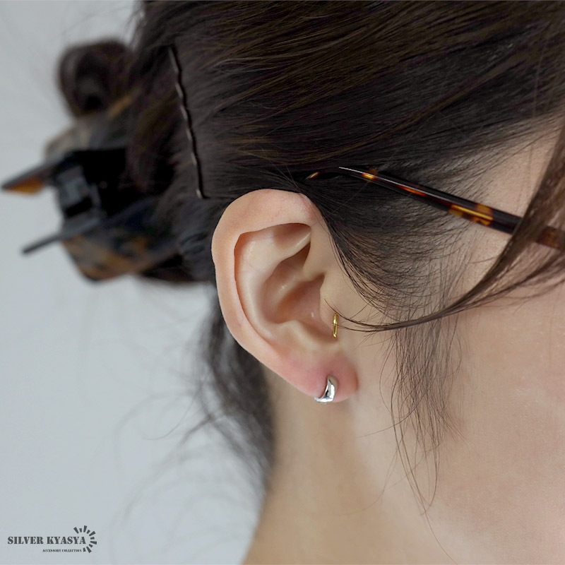 シルバー925 シルバー 極小フープピアス シンプルピアス ミニマム