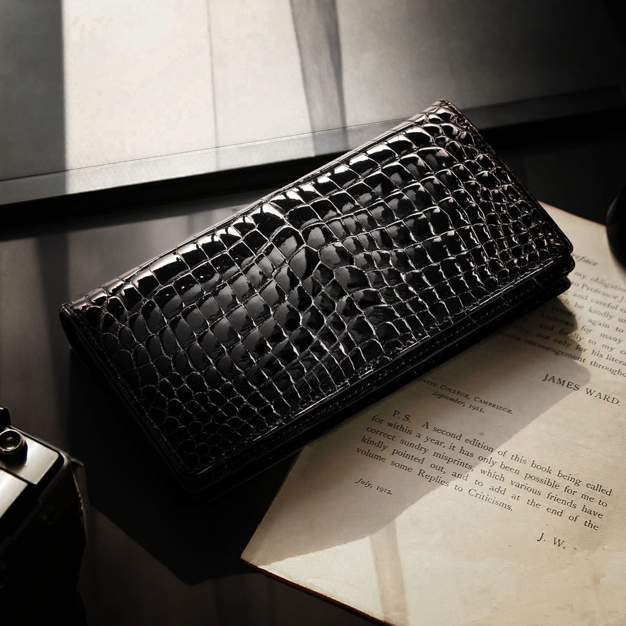 クロコダイル 無双 メンズ 長財布 シャイニング 加工 センター取り 一