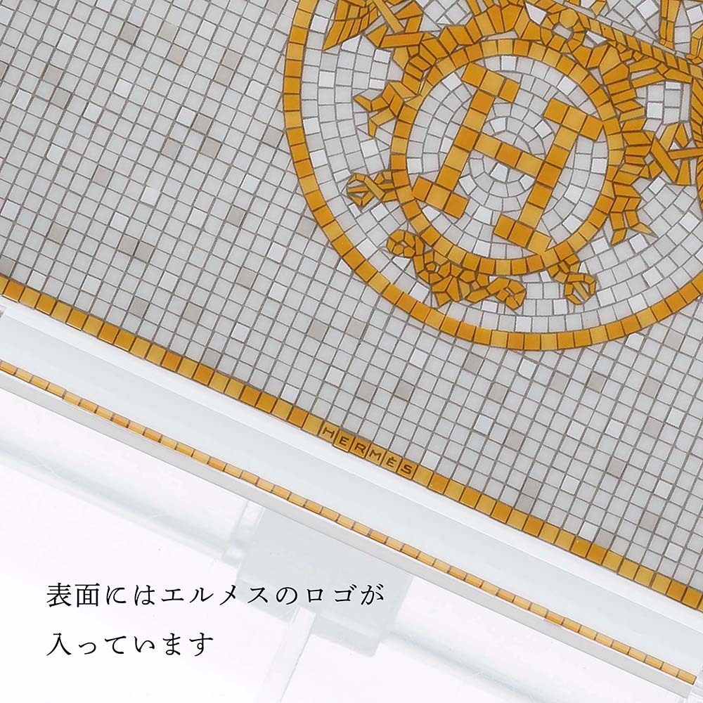 HERMES エルメス モザイク ヴァンキャトル ゴールド スクエアプレート