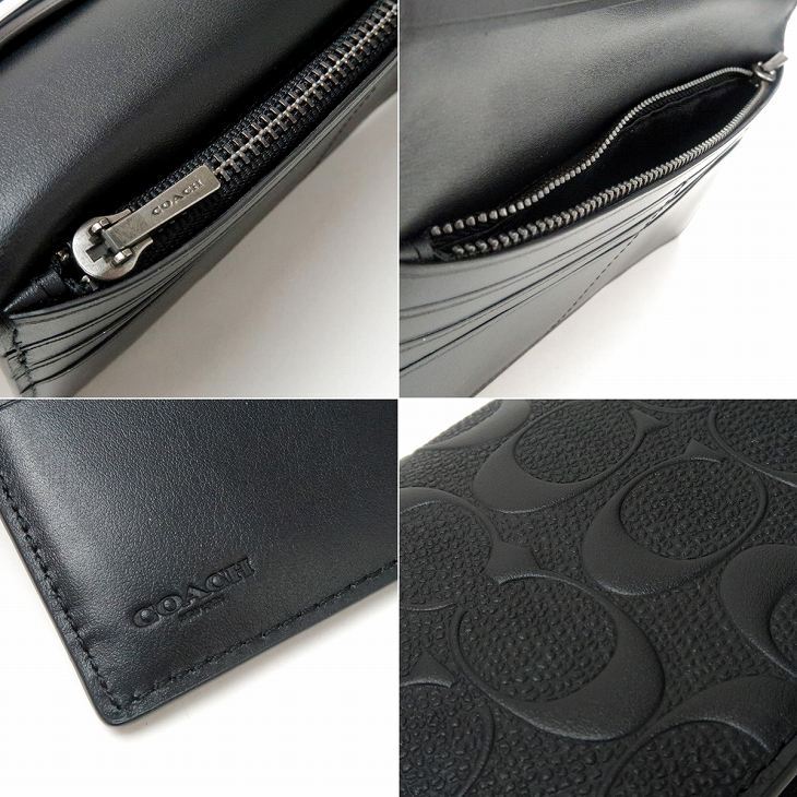 コーチ COACH 財布 メンズ 長財布 二つ折り 本革 レザー 長財布