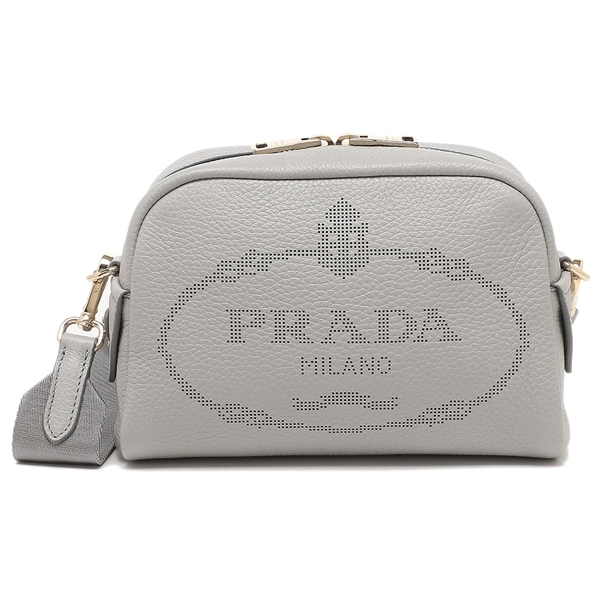 プラダ ショルダーバッグ ヴィテッロ ダイノ ブルー グレー レディース