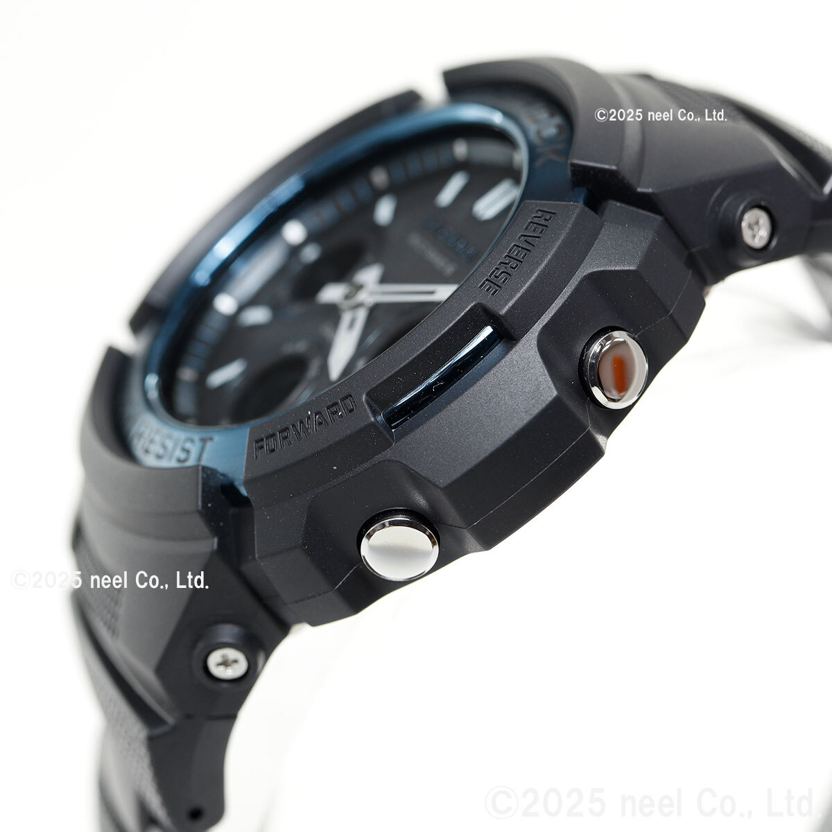 G-SHOCK 電波 ソーラー 電波時計 ブラック×ブルー 腕時計 メンズ