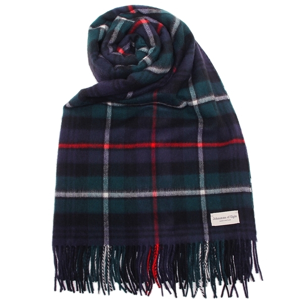 ジョンストンズ ストール マフラー グリーン マルチカラー レディース