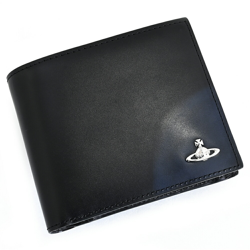 ヴィヴィアンウエストウッド 財布 二つ折り財布 黒×紺(ネイビー