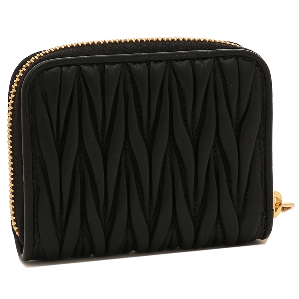 ミュウミュウ 小銭入れ コインケース マテラッセ ミニ財布 ブラック