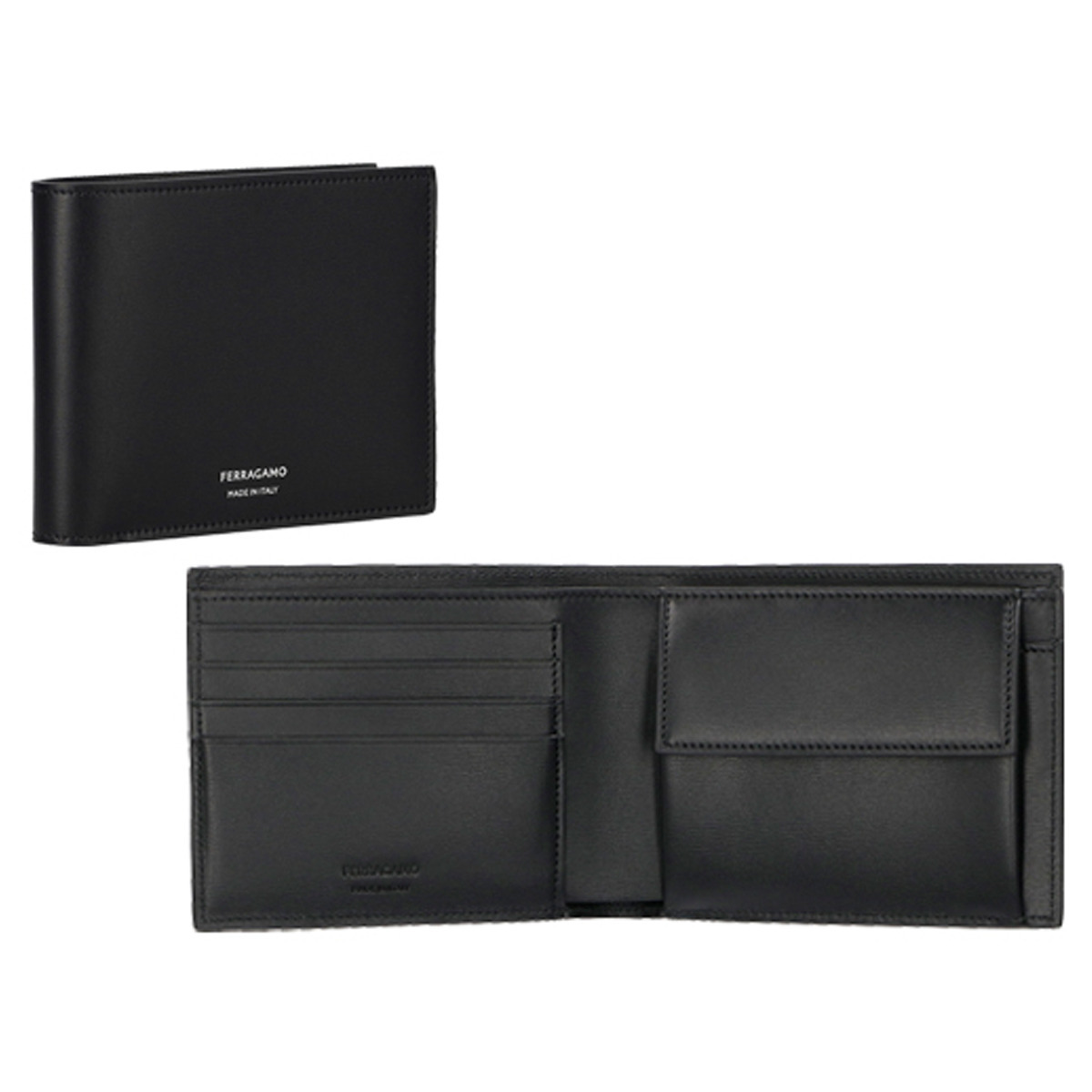 フェラガモ Ferragamo 財布 二つ折り財布 折りたたみ財布 小銭入れ付き