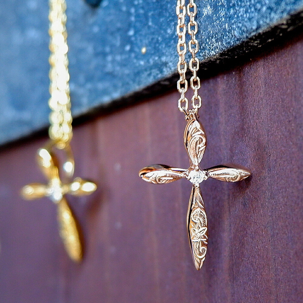 ハワイアンジュエリー ネックレス クロス レディース メンズ シルバー