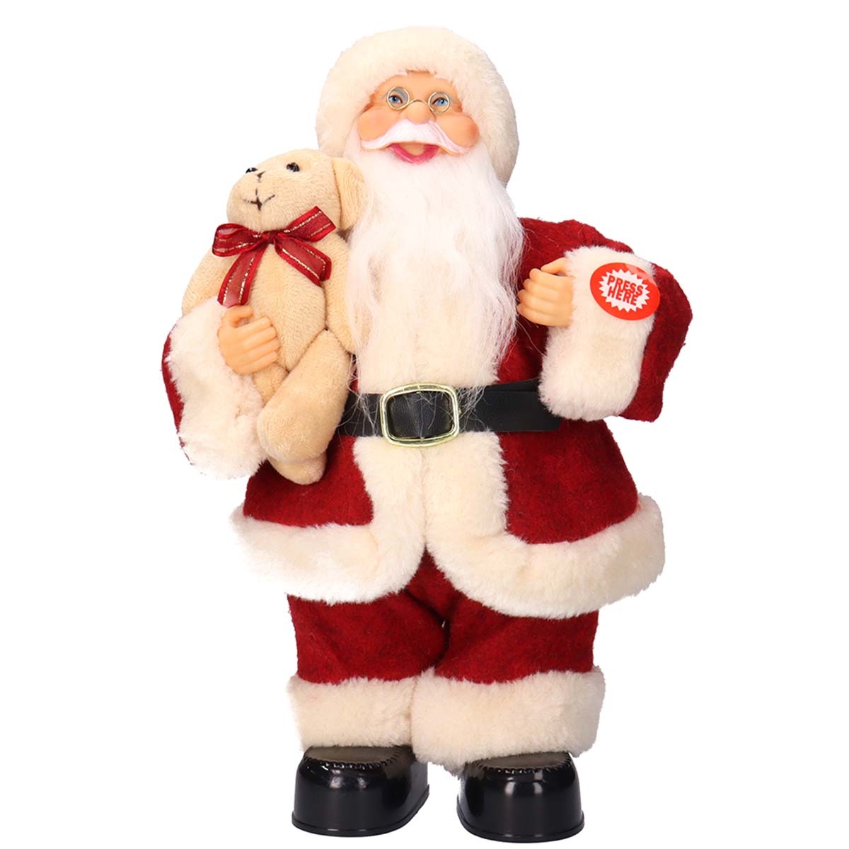 サンタクロース 人形 クリスマス 歌うサンタ テディベア ダンシング