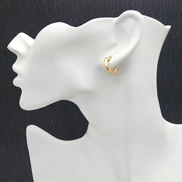 UNOAERRE ウノアエレ ピアス 18金 K18YG イエローゴールド フープ