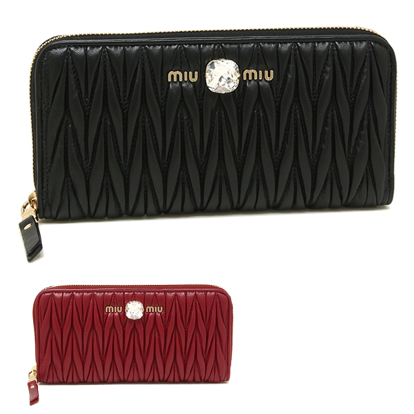 ミュウミュウ 財布 MIU MIU 5ML506 2D3Y マテラッセ MATELASSE