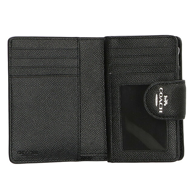 コーチ 二つ折り財布 レディース ブランド COACH レザー 6390 ブラック