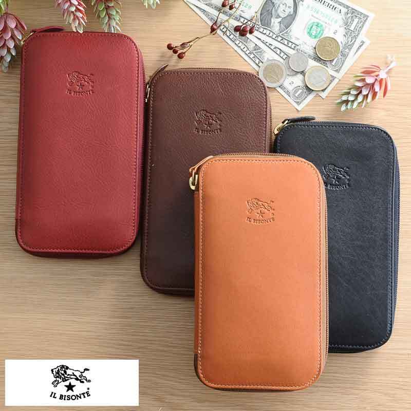 IL BISONTE イルビゾンテ ラウンドファスナー 長財布 イタリアンレザー