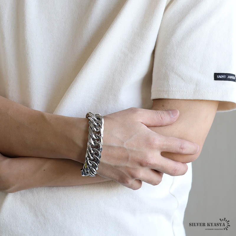 サージカルステンレス316L 極太ダブル喜平チェーンブレスレット