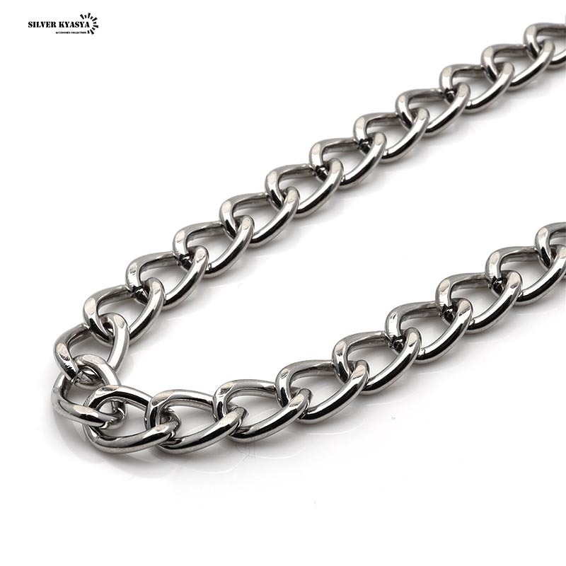 ラージフック ウォレットチェーン シルバー クリップ 喜平チェーン