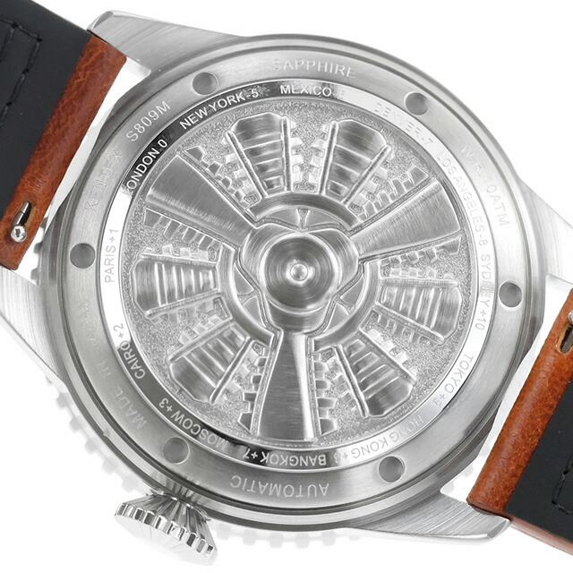 ケンテックス スカイマンGMT 自動巻き 腕時計 ブランド メンズ Kentex