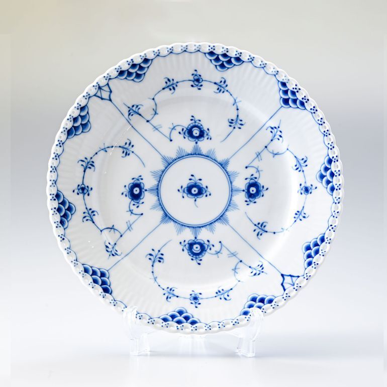 ロイヤルコペンハーゲン プレート 19cm 皿 ブルーフルーテッド フル