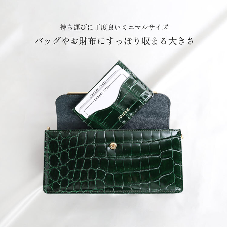 薄型 カードケース 本革 レザー クロコダイル スリム シンプル