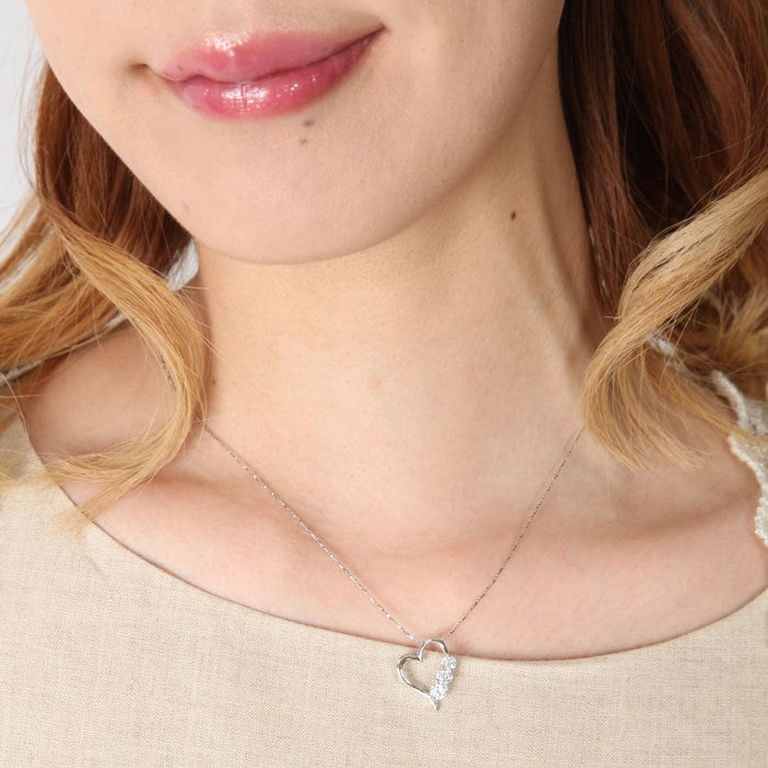 ☆ネックレス レディース プリンセス オープンハート ペンダント