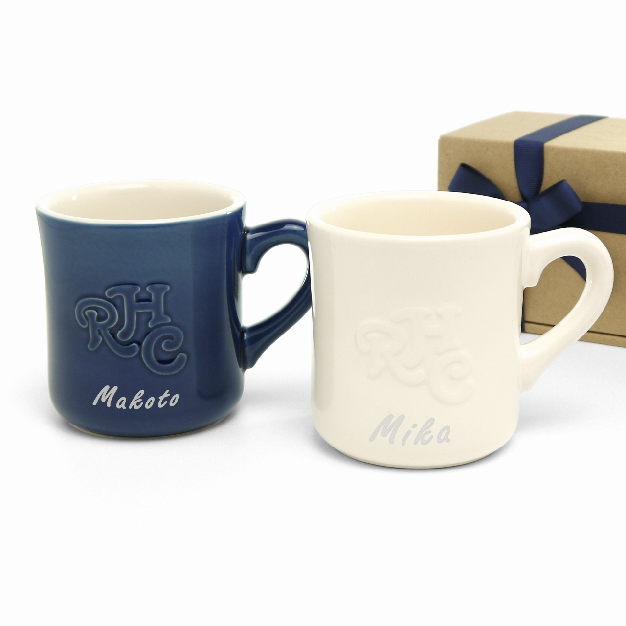 ロンハーマン RHC エンボスロゴマグセット ネイビー・ホワイト 名入れ