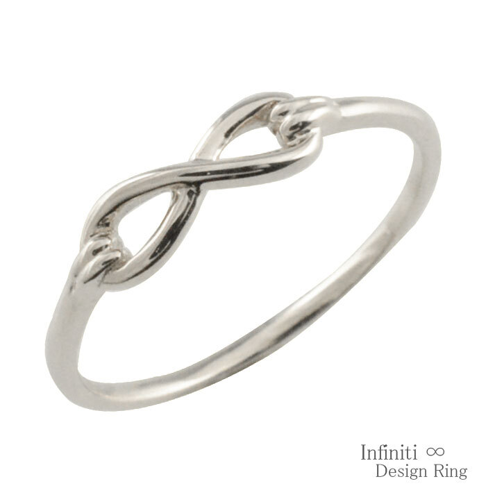 K10 リング レディース インフィニティ 10金 10k シンプル ホワイト