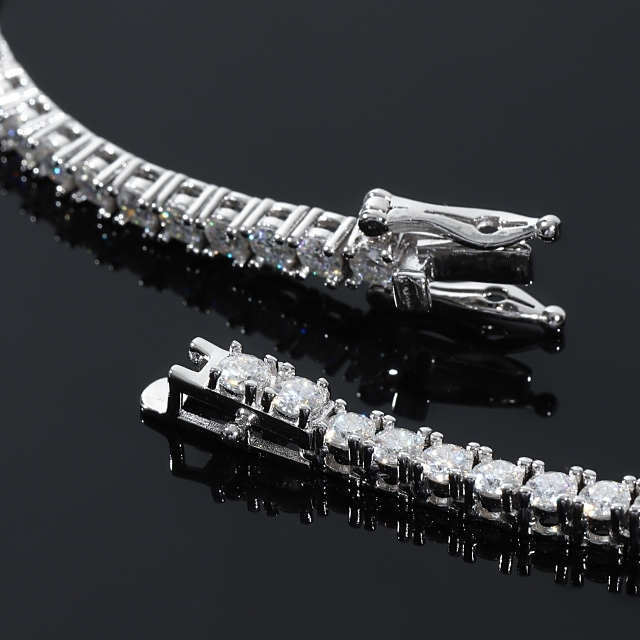 モアサナイト ネックレス Moissanite テニスネックレス シルバー