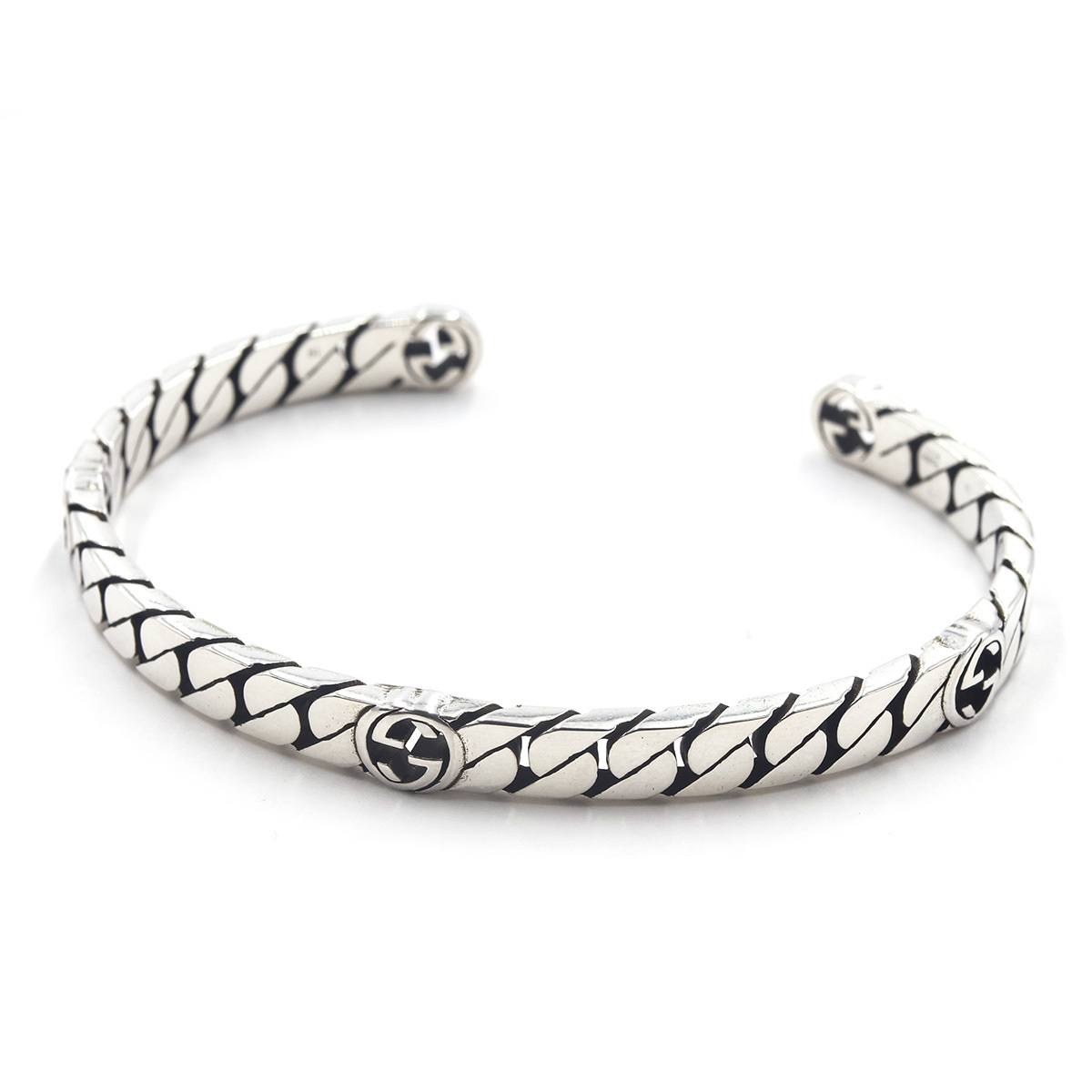 正規BOX 付き 】 グッチ ブレスレット メンズ シルバー 925 GUCCI