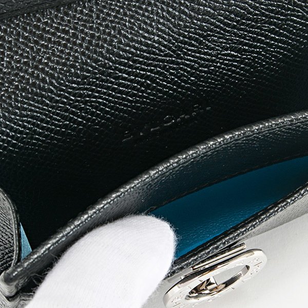 名入れ】 ブルガリ カードケース スリム メンズ ブランド 本革 BVLGARI