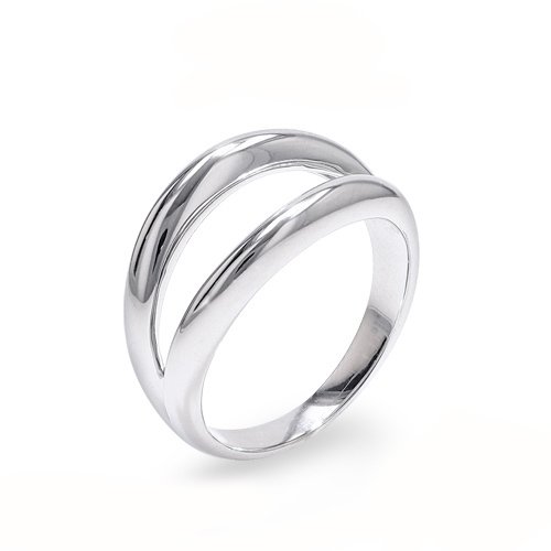 MUZE JEWELRY リング SV925 シルバー リング 太め 2連 9~17号 プラチナ