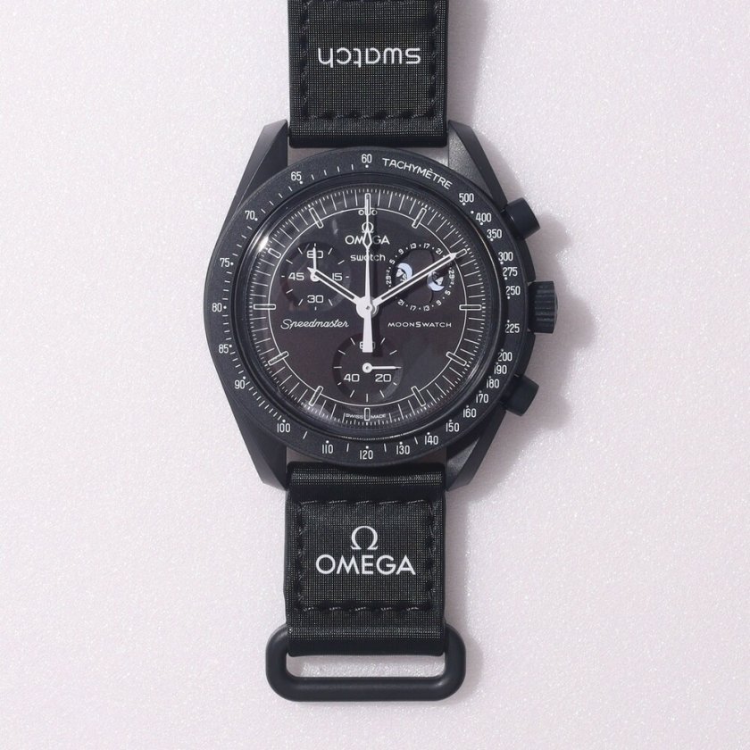 スヌーピー オメガ コラボ 時計 SWATCH OMEGA 正規品 ムーンフェイズ