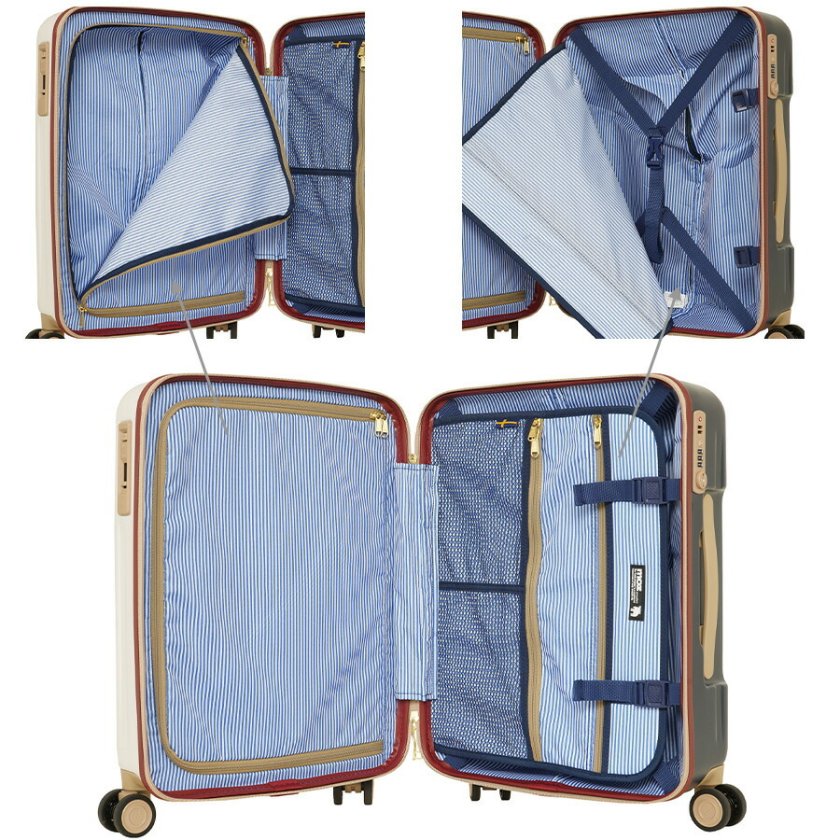 moz】 mz0844-48 キャリーケース 38L スーツケース レディース 機内